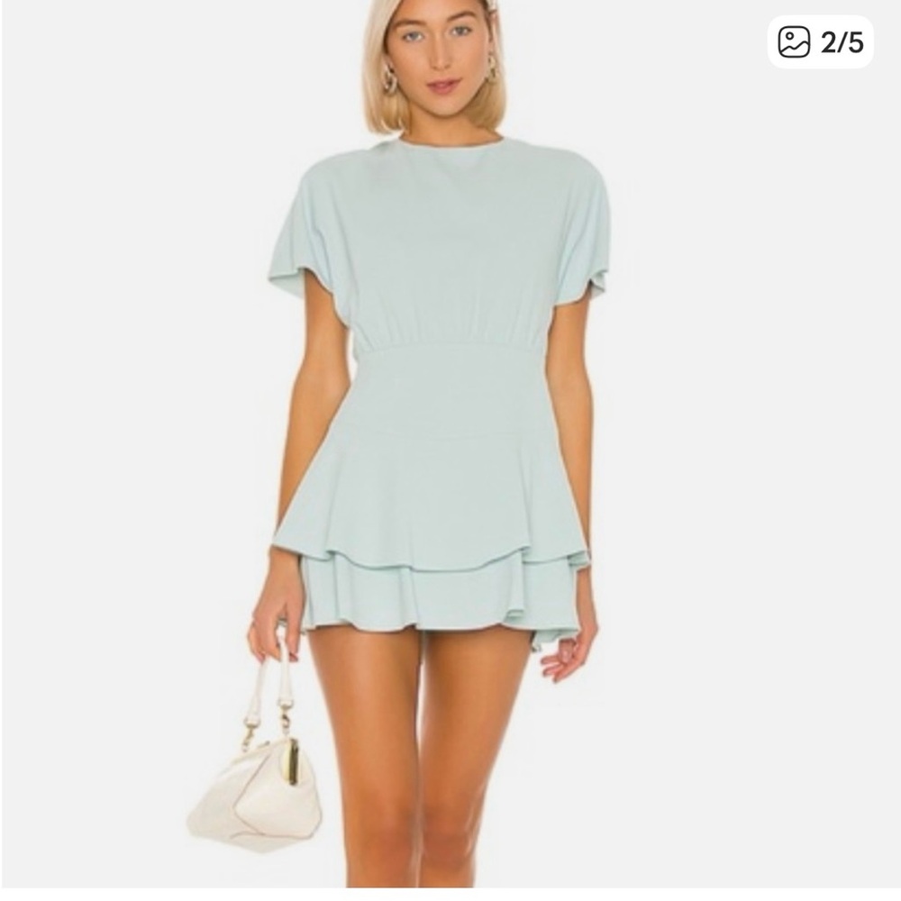 Alice + Olivia Olivia Palmira Light Blue Mini Dress NWT